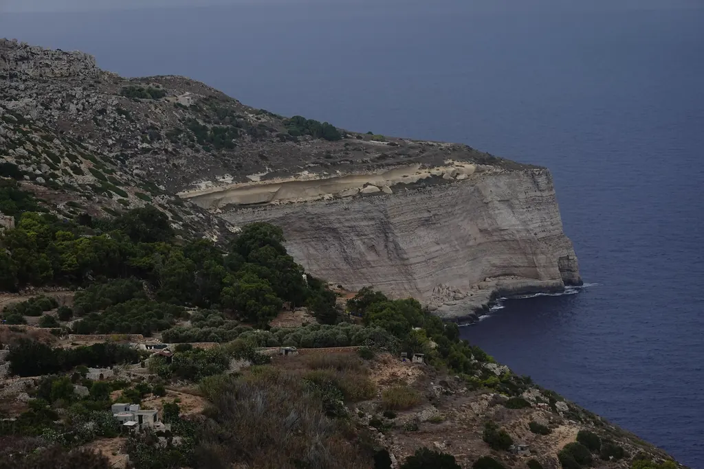 The Dingli Cliffs falling to the sea