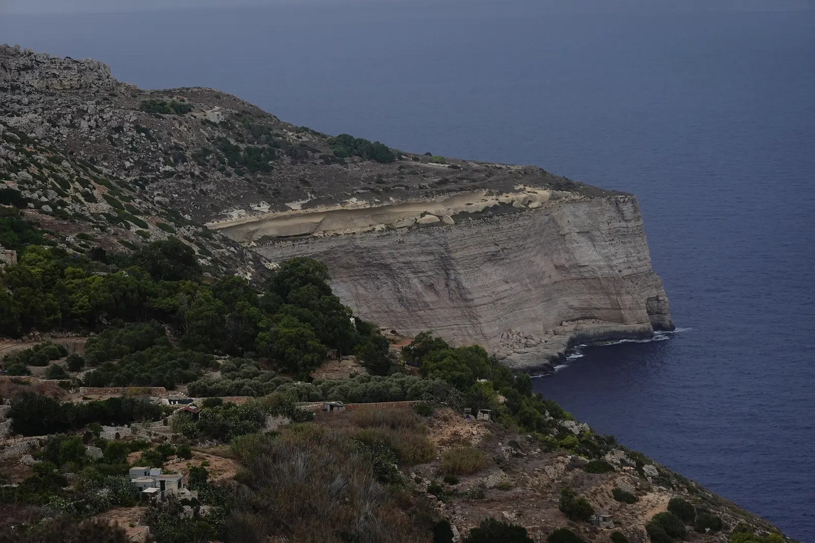 The Dingli Cliffs falling to the sea