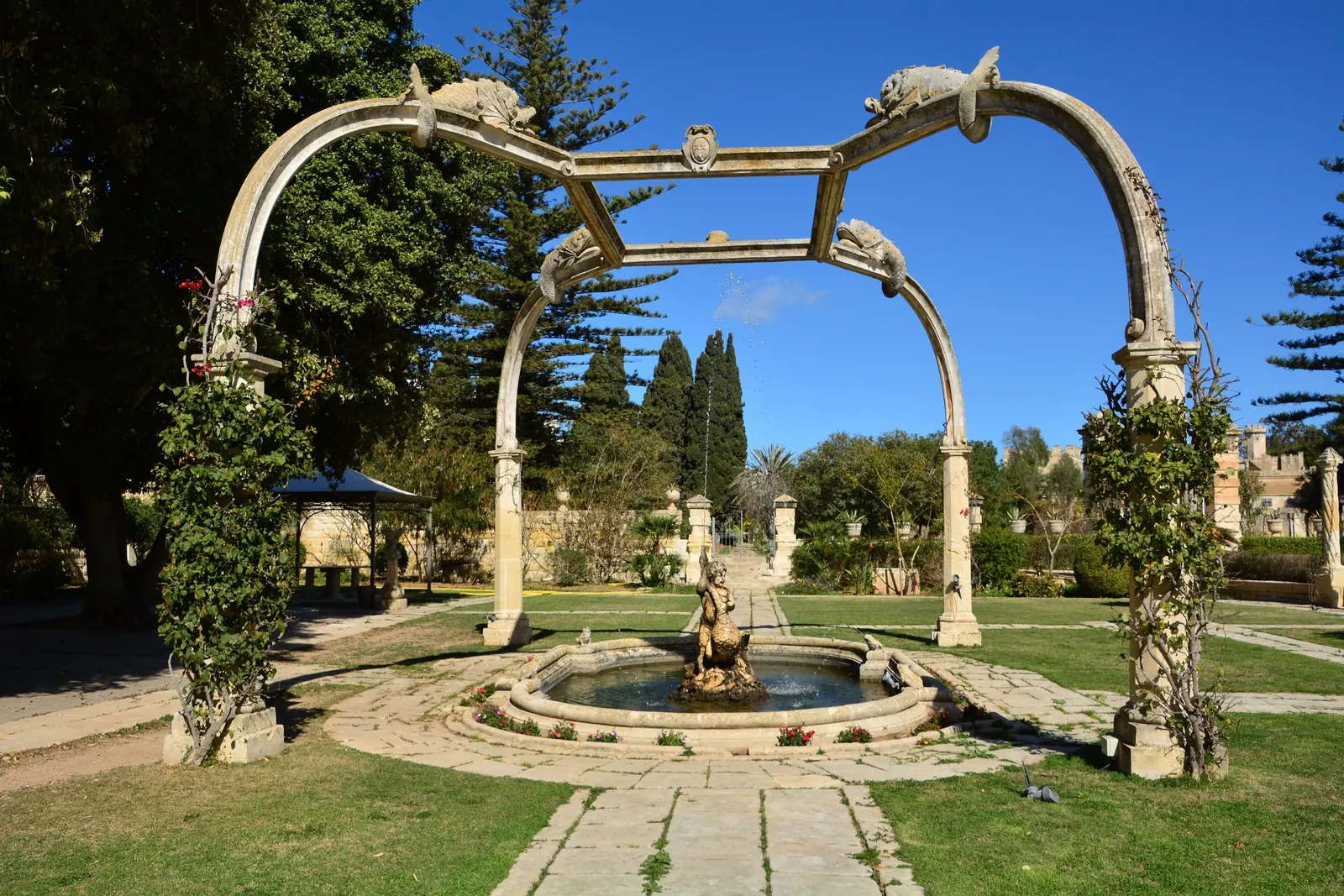 The gardens of Palazzo Parisio in Naxxar