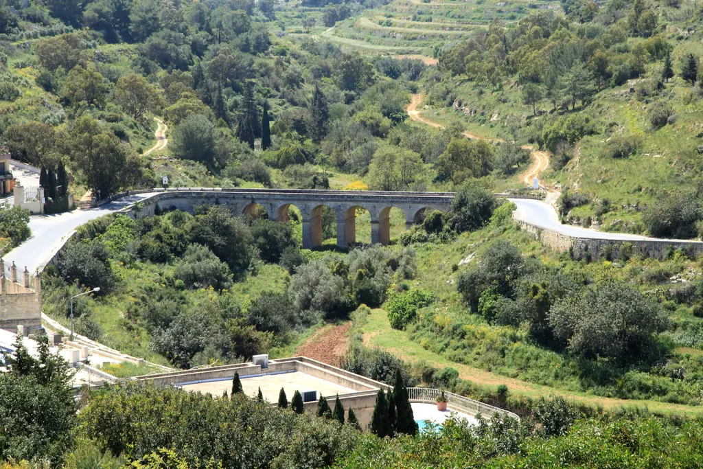 The green valley of Wied id-Dis between Swieqi and Għargħur