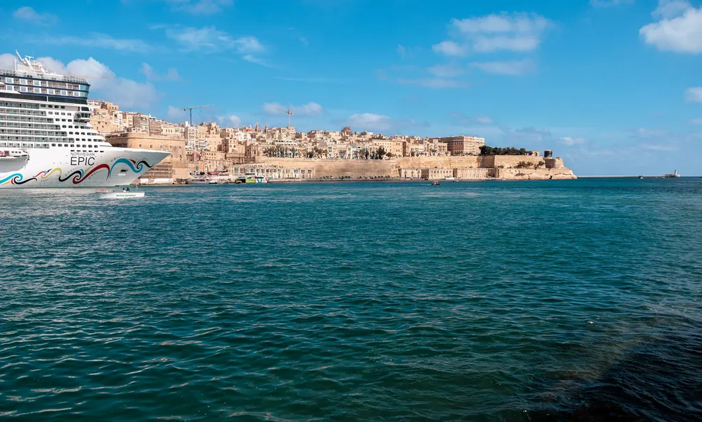 Valletta and the Grand Harbour on a bright day