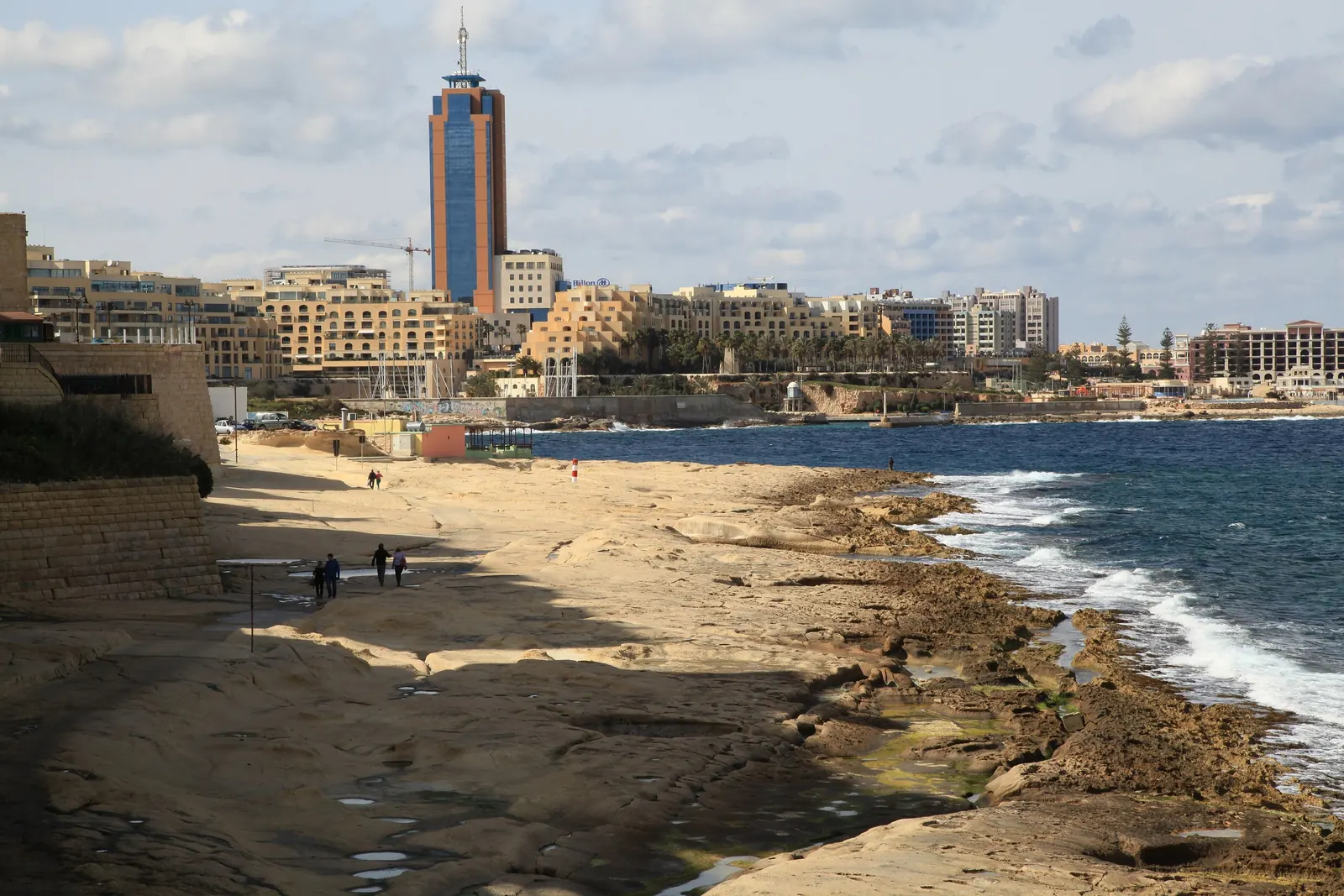 St Julian’s Point seen from Tower Road, Sliema