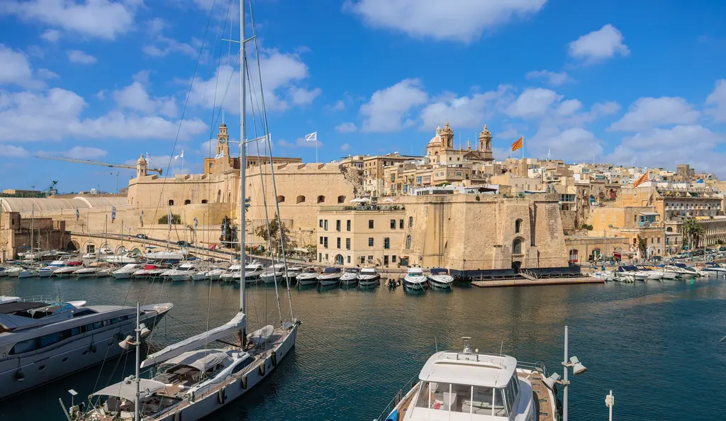 Birgu's marina and waterfront