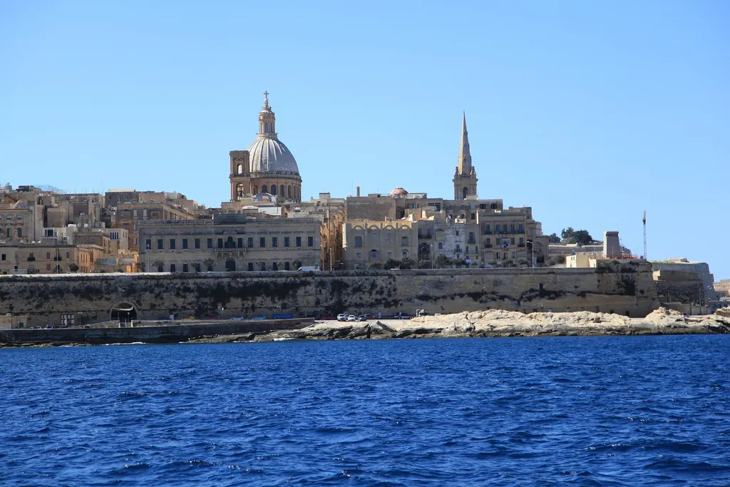 Valletta’s waterfront seen from the harbour