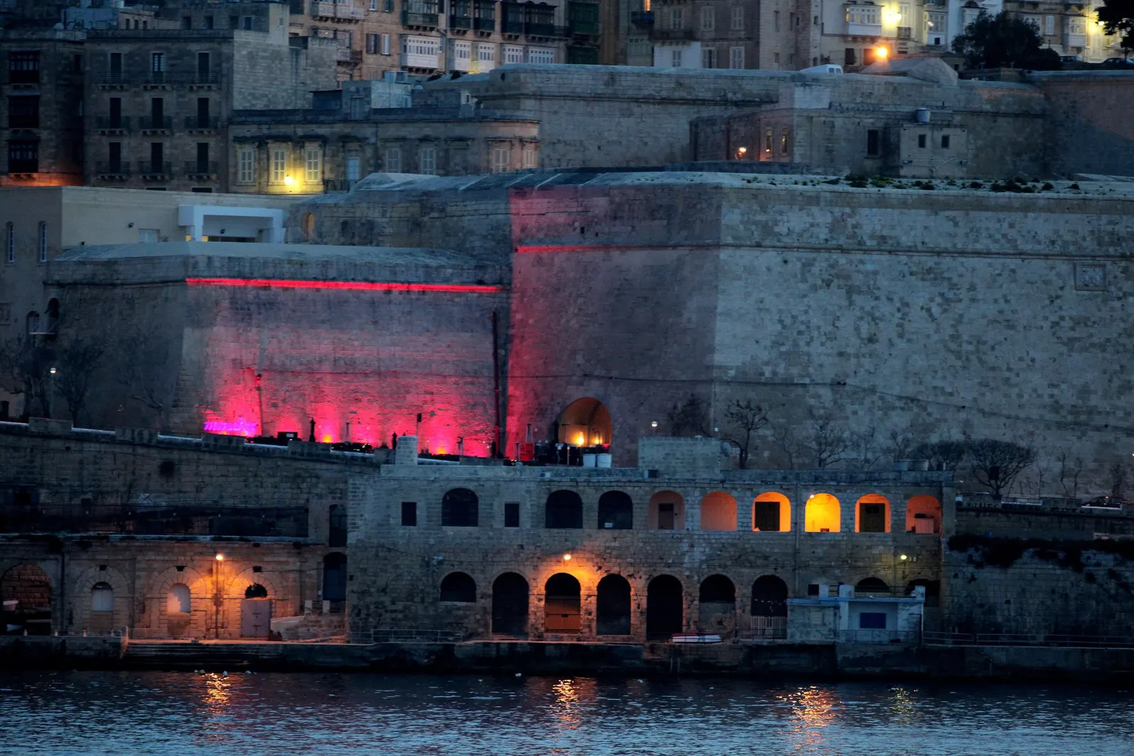 Valletta streets seen from Tigné Point