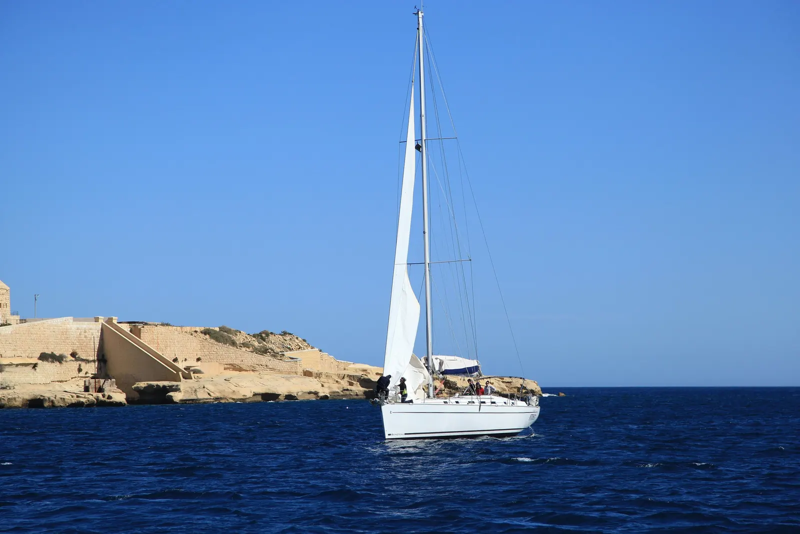Fort Tigné seen from a harbour cruise