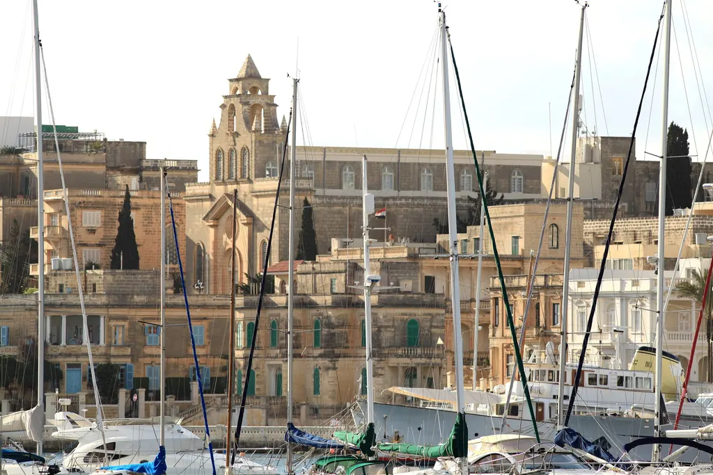 Ta’ Xbiex waterfront seen from Manoel Island