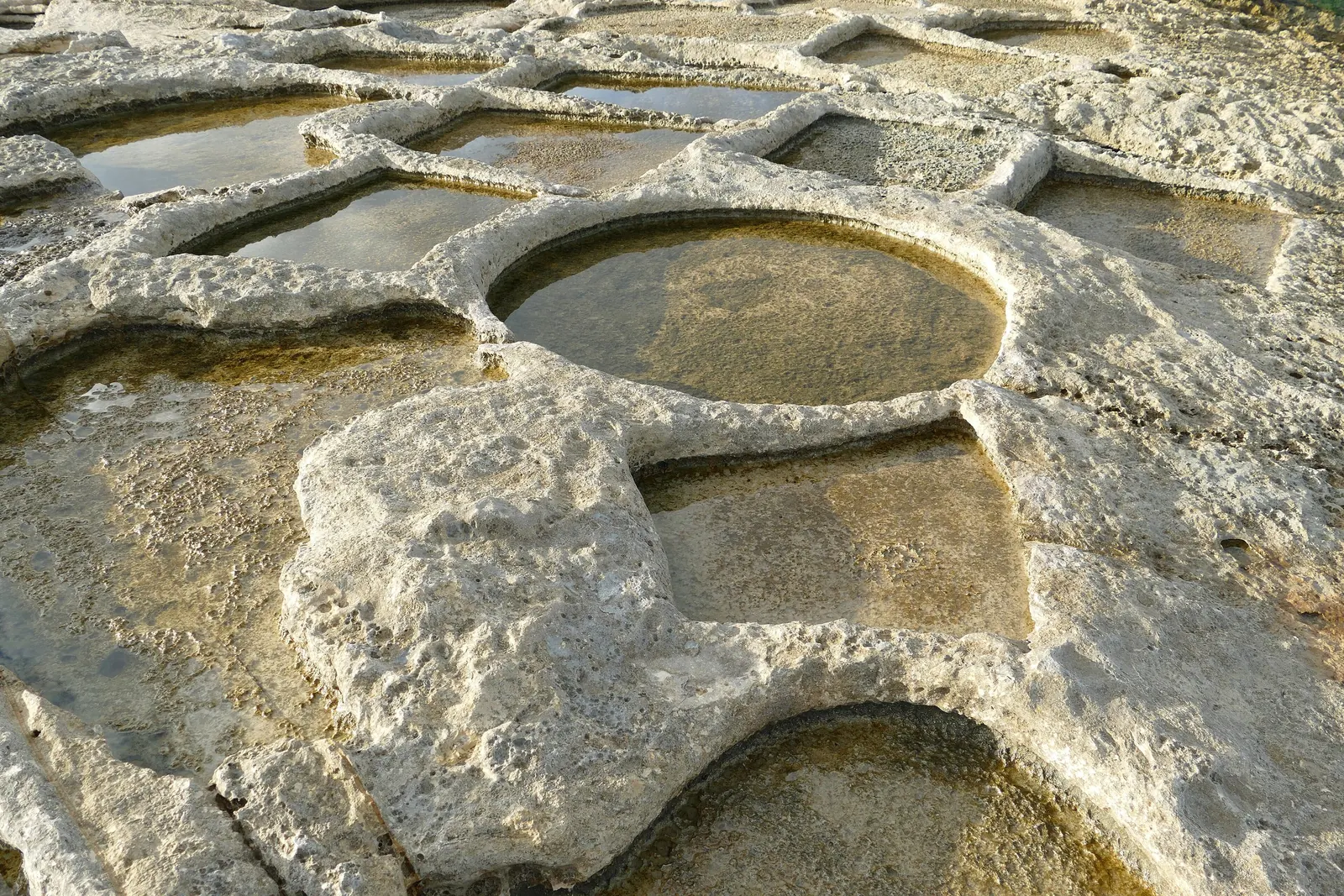 Salt pans at Żonqor Point, Marsascala