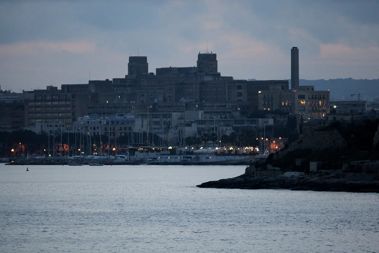 Pietà seen across Marsamxett Harbour from Tigné Point