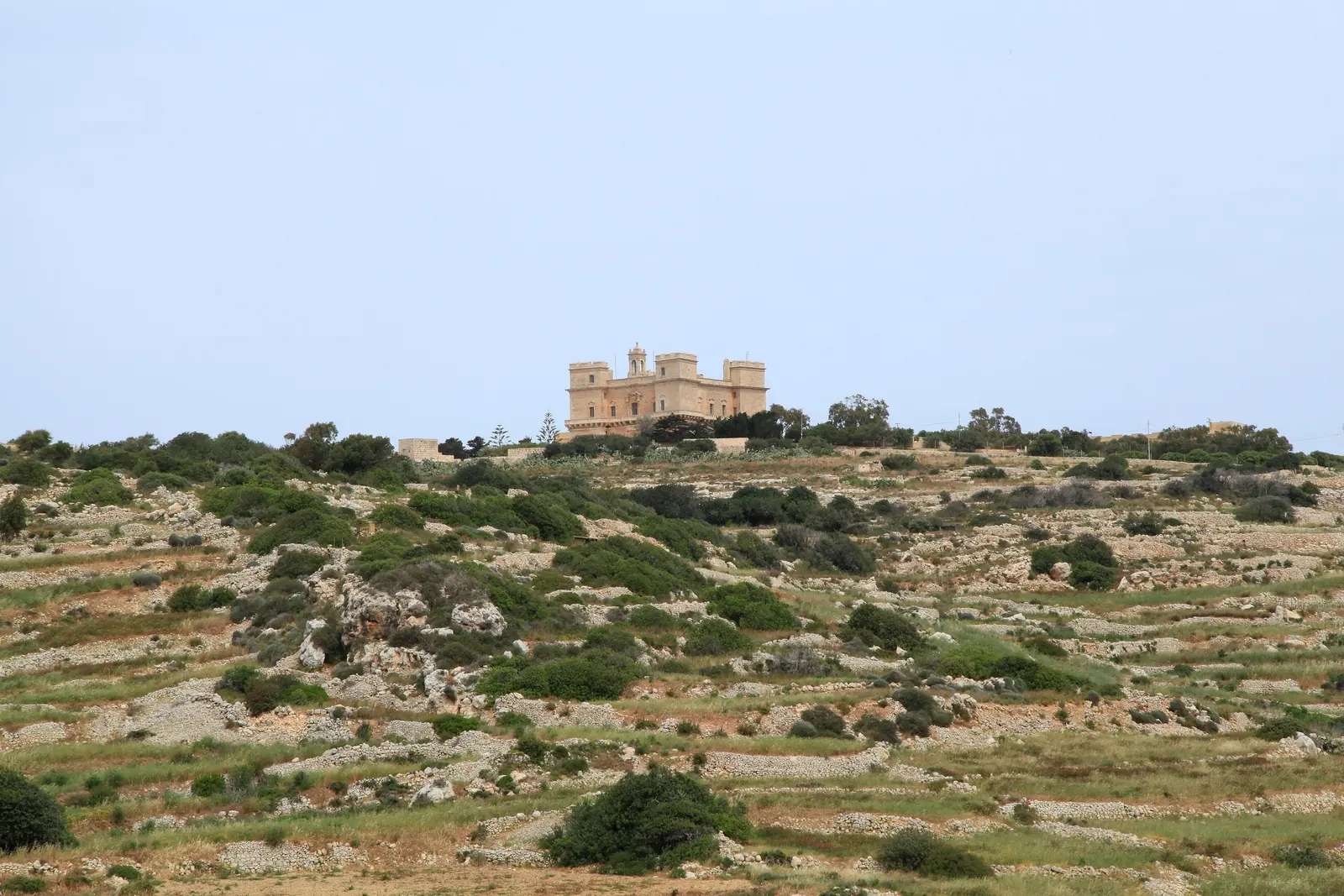 View from Xemxija across St Paul’s Bay towards Selmun