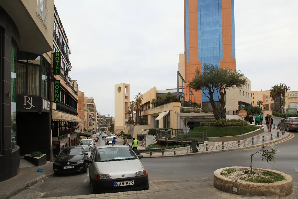 Portomaso Tower in neighbouring St Julian’s