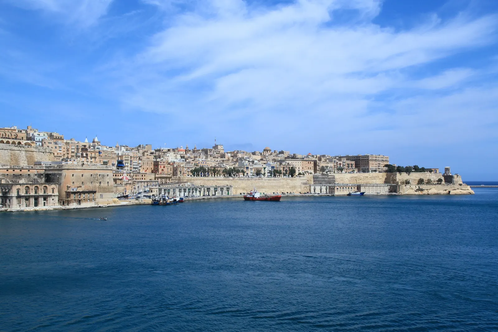 View from The Spur in Senglea to Valletta