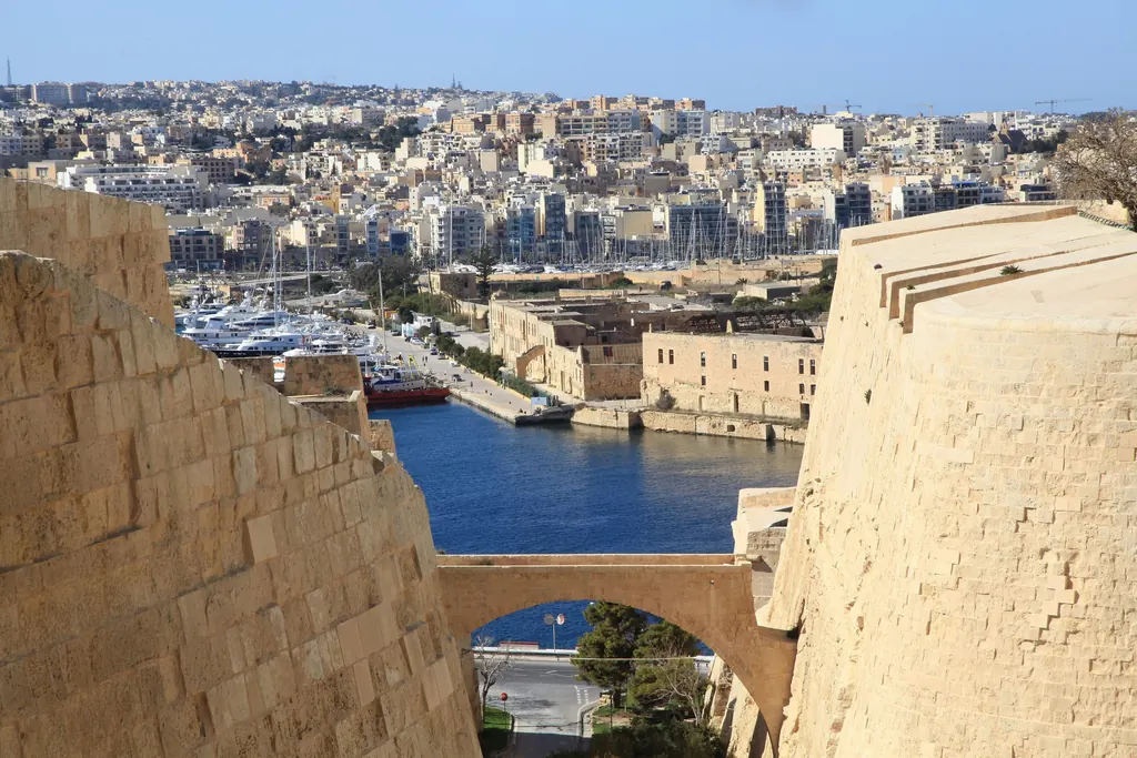 Valletta’s limestone bastions and buildings
