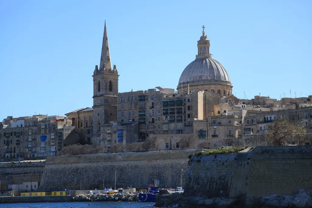 The Valletta skyline seen from the sea
