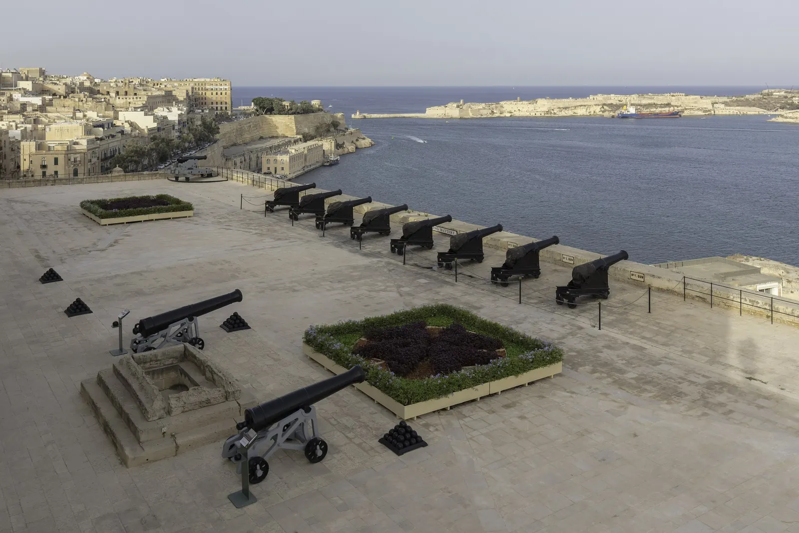 The Saluting Battery overlooking the Grand Harbour