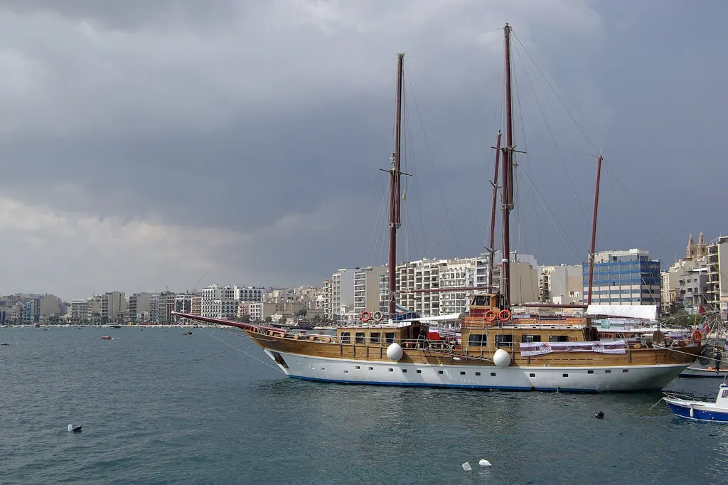 The Sliema waterfront and harbour