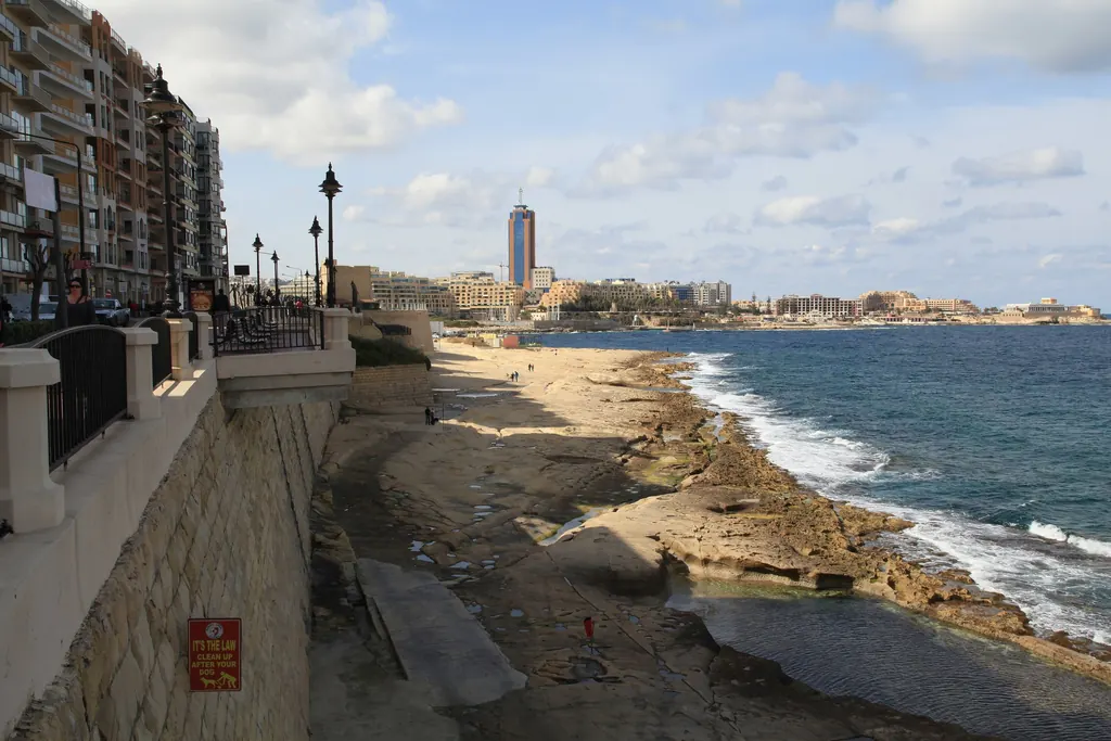 St Julian’s Point from Tower Road, Sliema